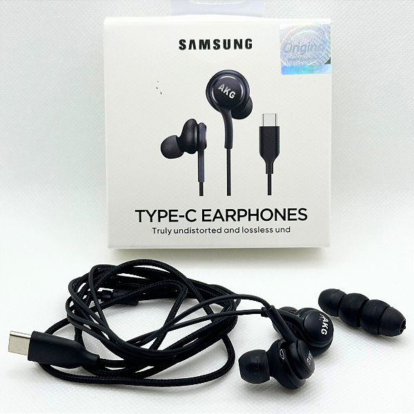 Fone Samsung AKG USB Tipo-C com fio e controles