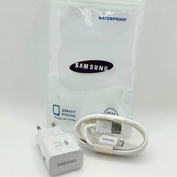 Carregador De Celular Samsung Com Cabo USB Micro (V8)