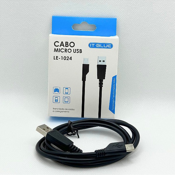 Cabo Carregador Micro USB V8 1m Le - 1024 - IT Blue