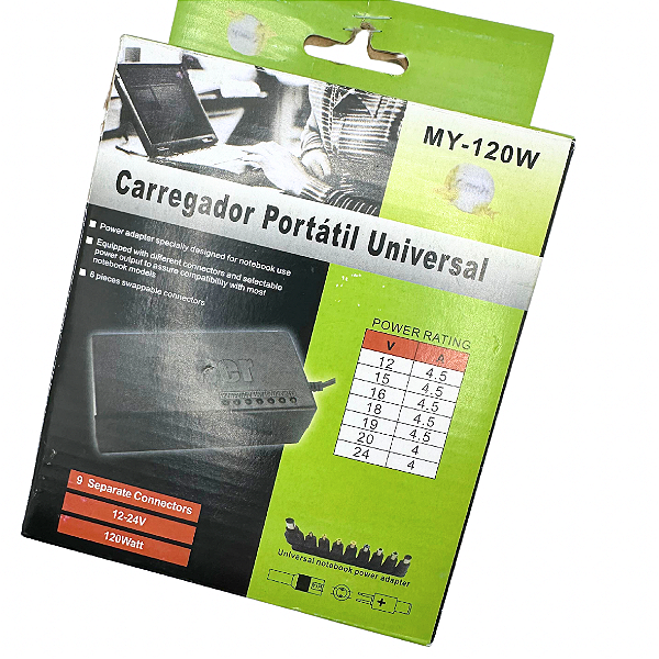Fonte Carregador Universal 10 Adatapdor Notebook Laptop Computador 120w
