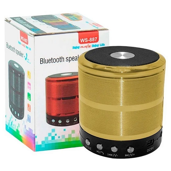 Mini Caixinha Som Ws-887 Bluetooth Portátil