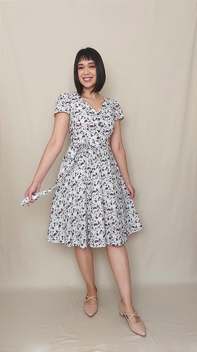 Vestido Gerânio Aquarela