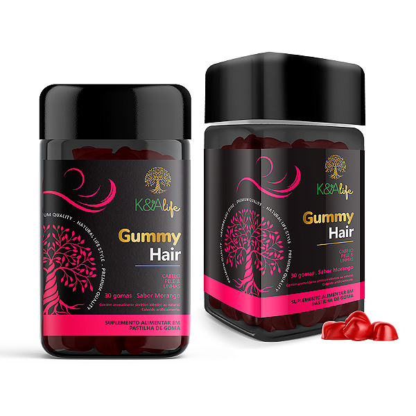 GUMMY HAIR  KEALIFE   Vitaminas para cabelos e unhas - Nutrição que você precisa