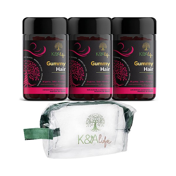 Kit 3 - 3 Gummy Hair  (Acompanha necessaire exclusiva)