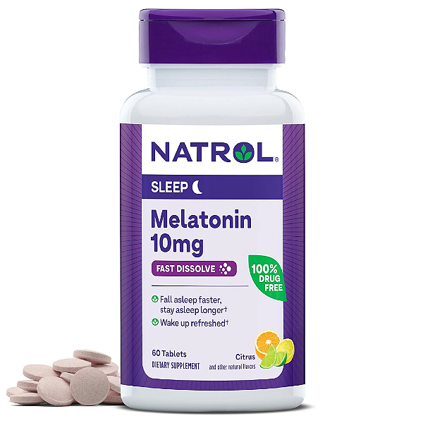 Melatonin 10mg - Fast Dissolve - 60 Tablets - Natrol