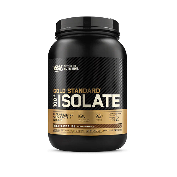 Gold Stantard 100% Isolate sabor Chocolate 744g - Optimum Nutrition