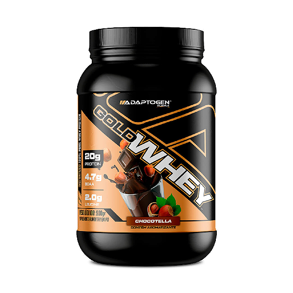 Gold Whey Concentrado Sabor Chocotella Pote 900g - Adaptogen