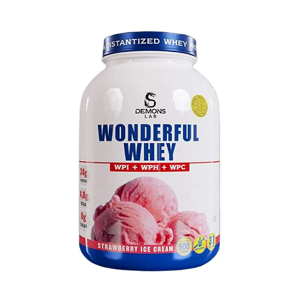 DEMONS LAB -WONDERFUL WHEY-STRAWBERRY ICECREAM900G