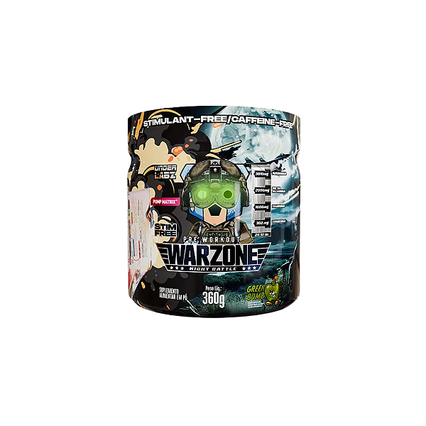 Warzone Night Battle Pré-treino 360g Livre de Cafeína - Under Labz