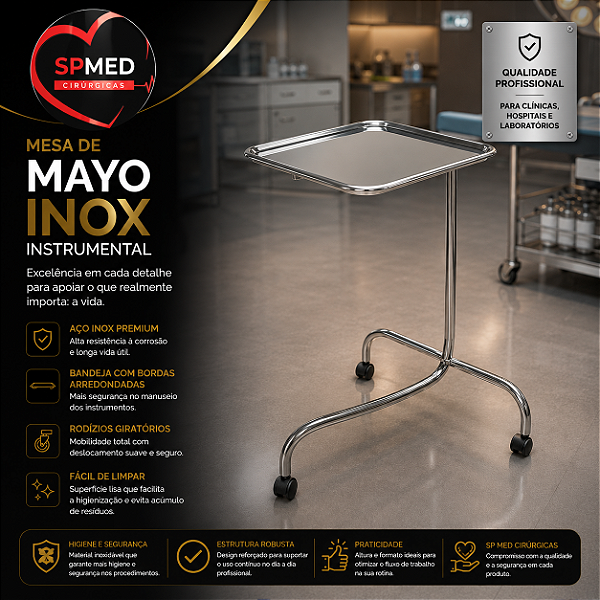 Mesa de Mayo Inox Instrumental