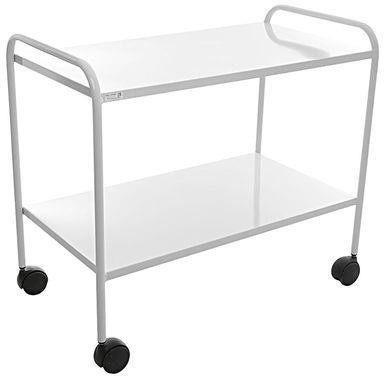 Mesa Auxiliar em Pintura Epóxi 90x50x80cm com Rodizio