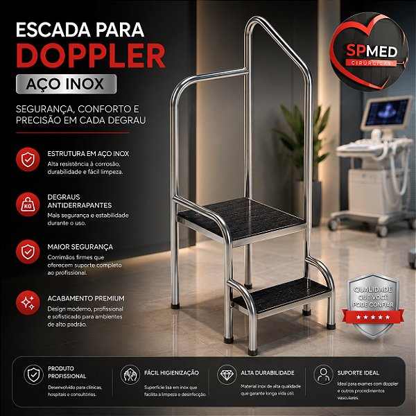 Escada para Doppler em Aço Inox
