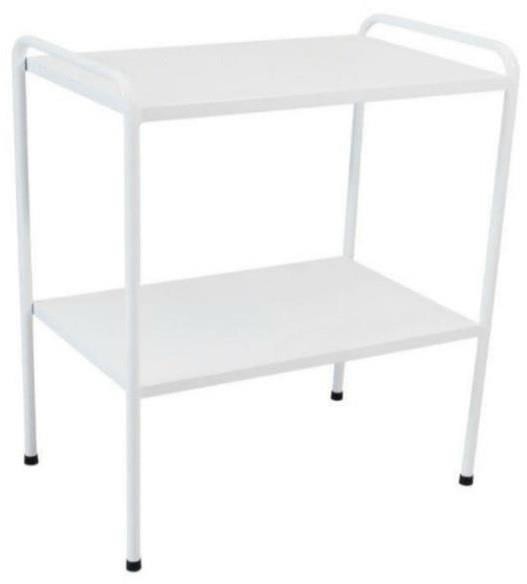 Mesa Auxiliar em Pintura Epóxi 90x50x80cm com Ponteira