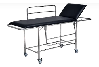Carro Padiola Inox com Leito Fixo Estofado Com Grades