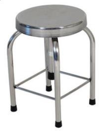 Banco/Banqueta Giratório Inox com Ponteira