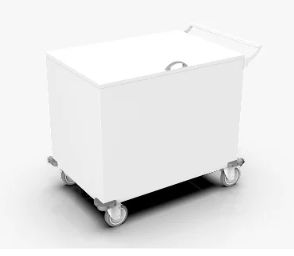 Carro para Transporte de Roupas em Epóxi com Tampa