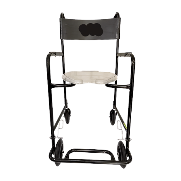 Cadeira de Banho/Higiênica Simples  -  Preta / Cinza - 85 kg