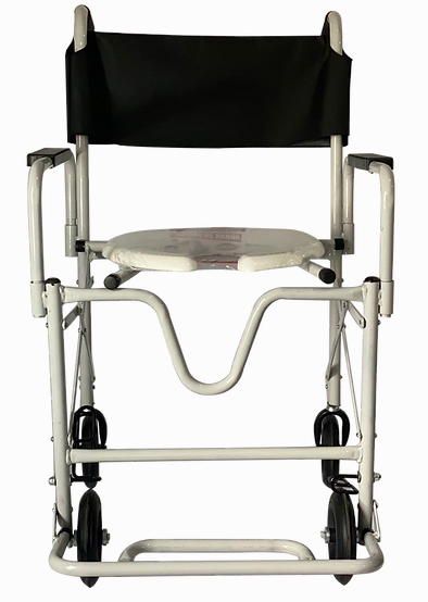 Cadeira de Banho/Higiênica Dobrável -  Preta / Cinza - 90kg