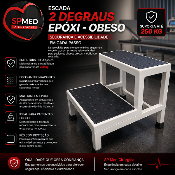 Escada 2 Degraus Epoxi - OBESO