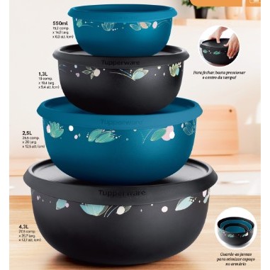 Kit Toque Mágico Flores Mágicas Tupperware Original - 4 peças