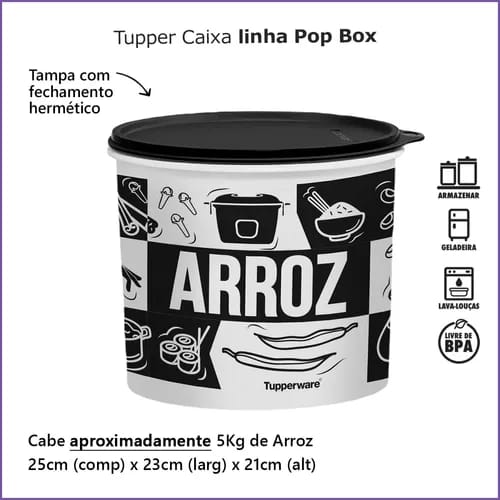 Tigela Pop Box Arroz 5kg