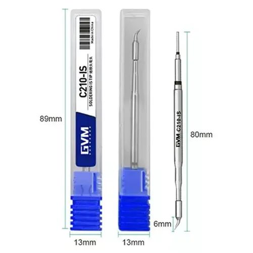 PONTEIRA DE SOLDA ULTRA FINA CURVA GVM C210-IS COMPATIVEL JBC