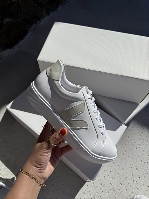 Tênis Bianca Branco com Nude