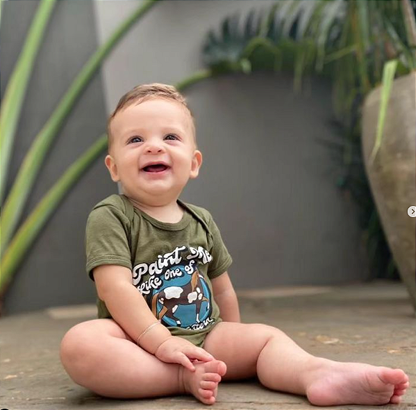 BODY MALHA MANGA CURTA BABY RANCH MASCULINO