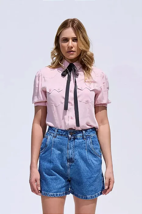 Short Feminino Selff Western Slouchy Free