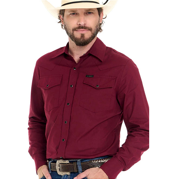 Camisa Masc. Selff Western Farm M/L Vinho