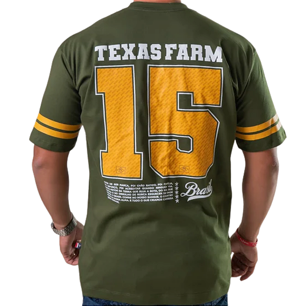 Camiseta Oversized Unisex Texas Farm União Musgo