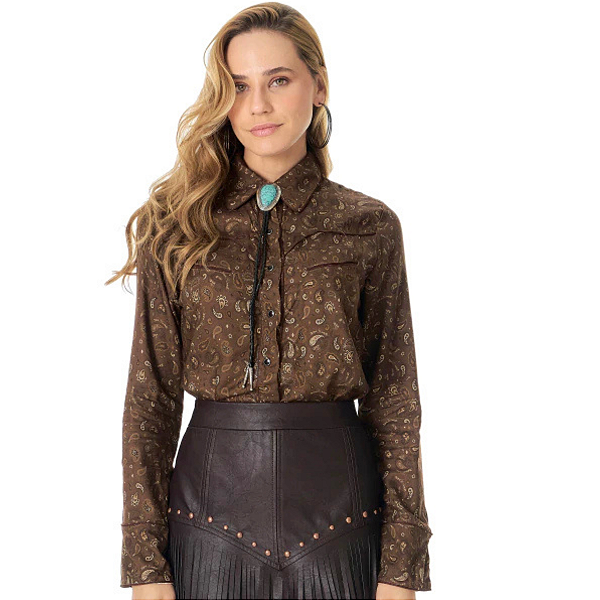 Camisa Fem Selff Western Paisley