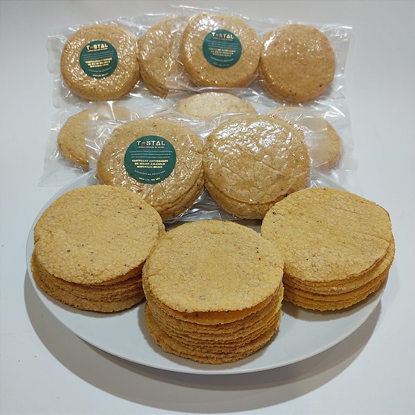 Tortilha mexicana de milho amarelo 10 cm