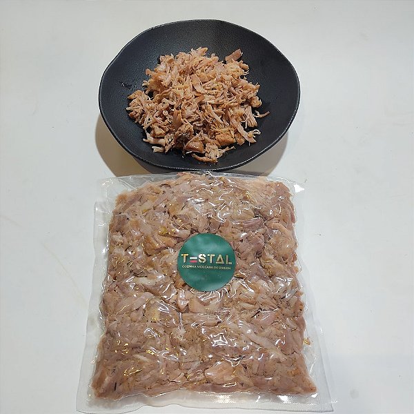 Carne suína confitada a moda Michoacán