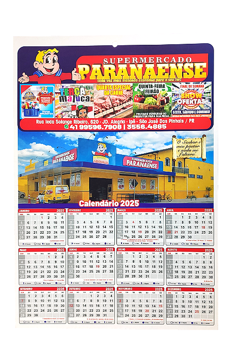 Calendário Parede A4