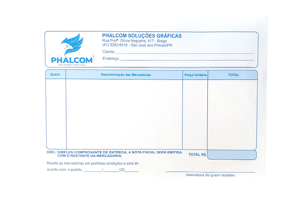 Bloco Pedido 21x15CM