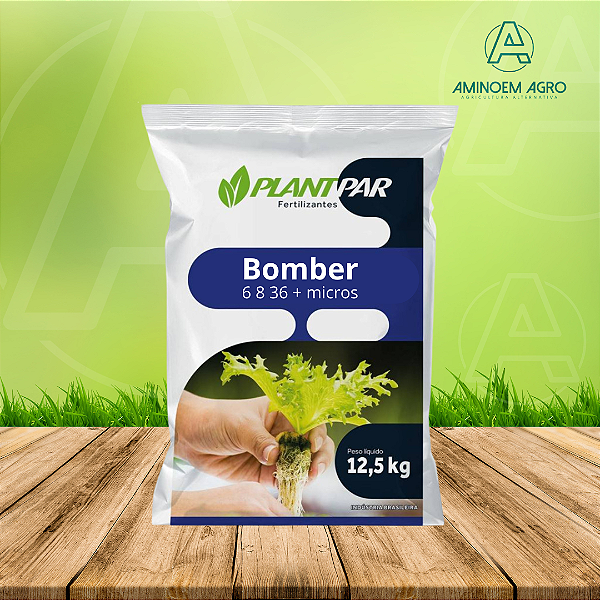 BOMBER 6 8 36 + micros Enriquecido com substâncias húmicas e extrato de algas  12,5 kg