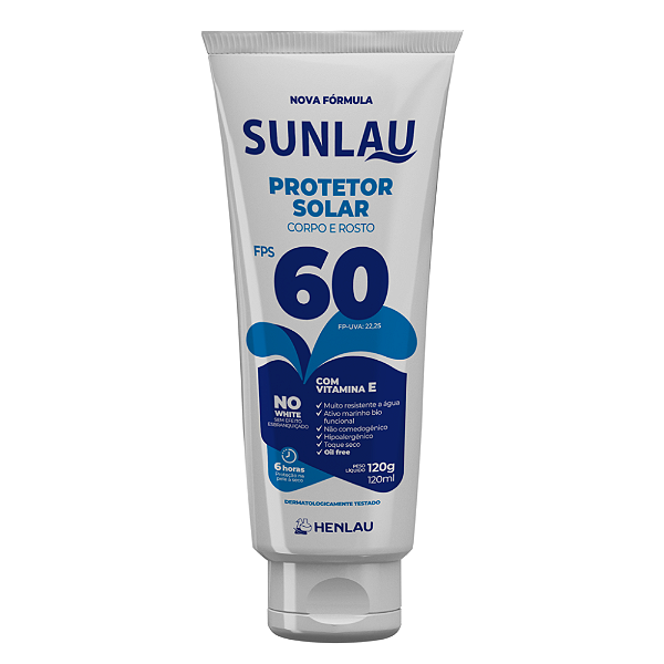 PROTETOR SOLAR FPS 60 BISNAGA 120G HENLAU