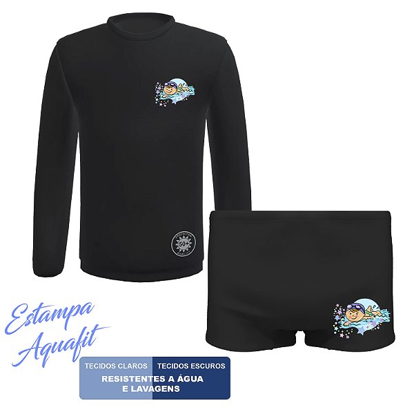 Kit 2 Estampas para Roupas de Nadar 10x10xm - Sungas - Camisetas UV