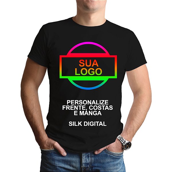 Camiseta Personalizada Logo Empresa Qualquer Imagem 100% Algodão Premium