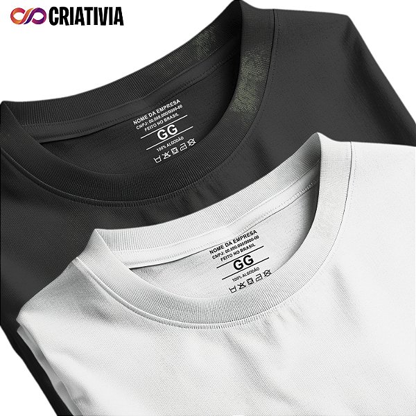 Etiqueta Interna DTF Personalizada – Nome da Empresa, Tamanho e Composição