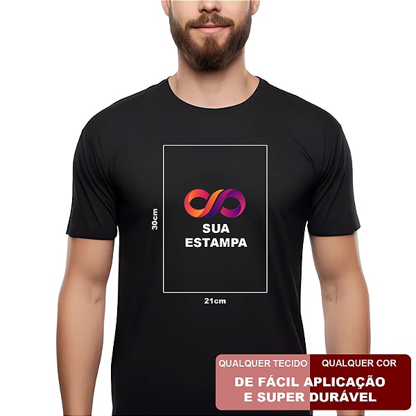 Folha Estampa 21x30cm A4 DTF Impresso  Empresa Uniformes Casual