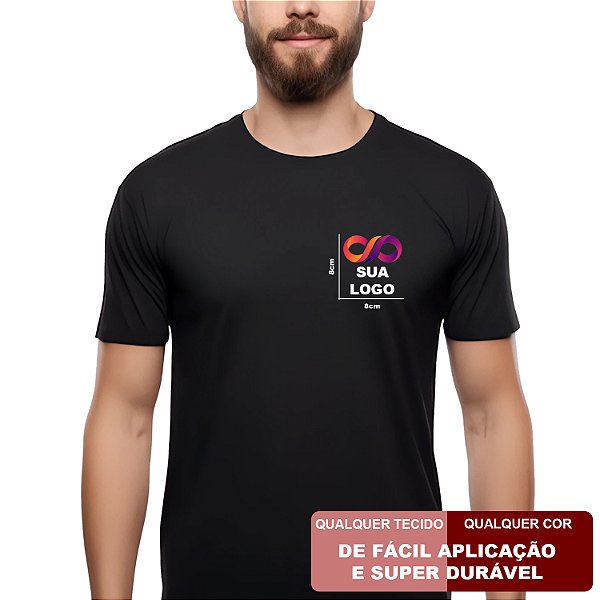 Kit Logotipos 8x8cm Termocolantes para Roupas  Empresa Uniforme