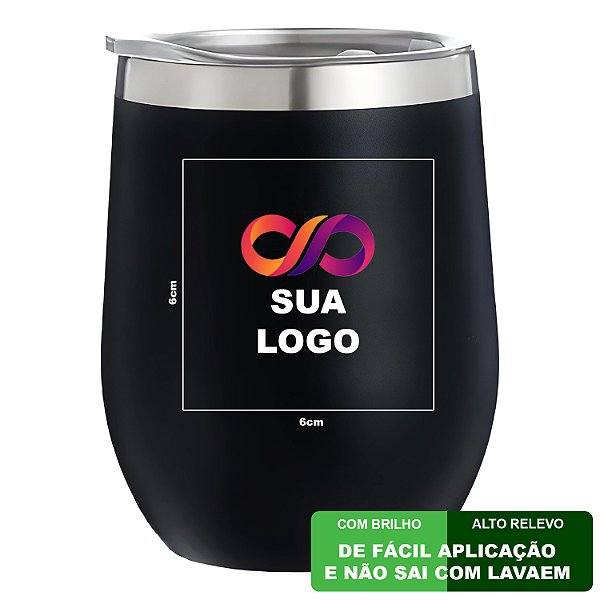 Estampa 6x6cm para Copo Termico com Brilho e Auto Relevo