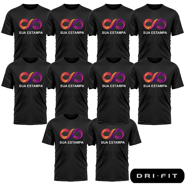Kit 10un Camiseta Dry Fit Personalizada