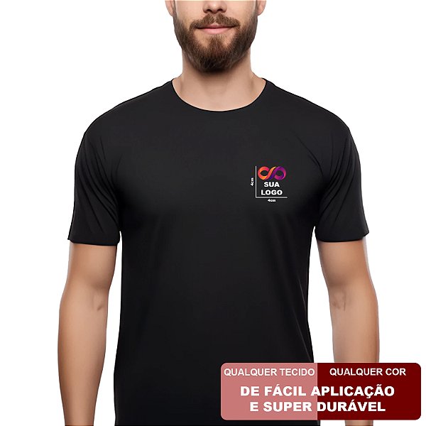 Kit Logotipos 4x4cm Termocolantes para Roupas  Empresa Uniforme