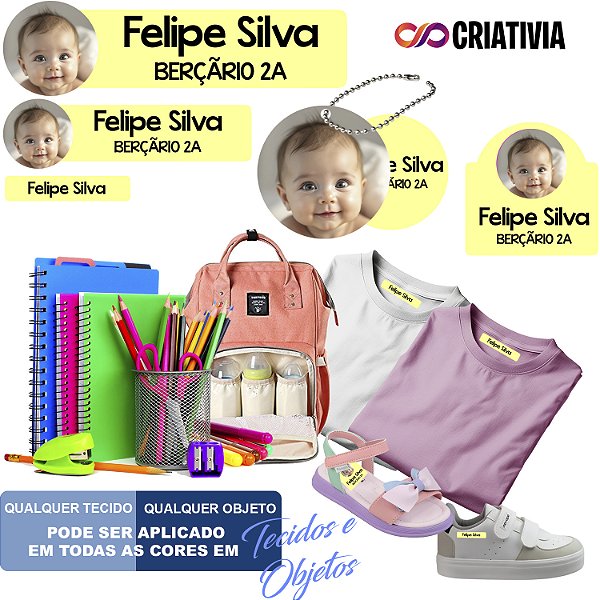 Kit Etiqueta Escolar 145 Itens Personalizado com Foto