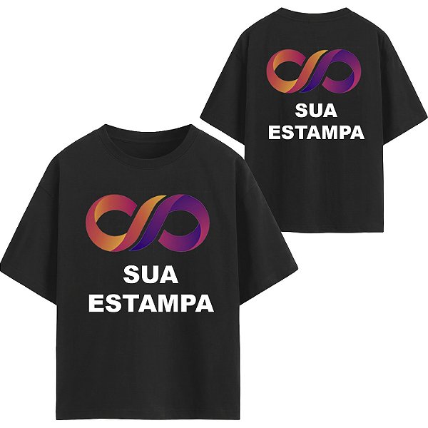 Camiseta Oversized Personalizada 100% Algodão