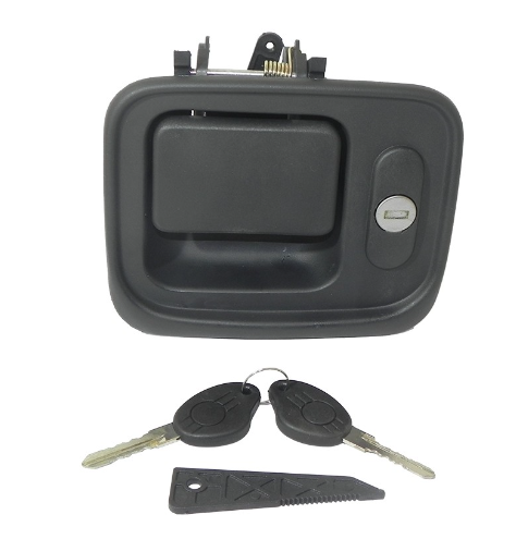 MAÇANETA EXTERNA DA PORTA LADO DIREITO COM CHAVE CINZA - MERCEDES 712C / 914C / 1620 / 1720 / 1938LS (6947607159 / 009821)