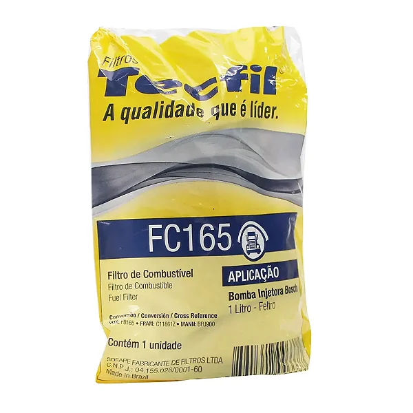 FILTRO DE COMBUSTÍVEL (FC165 - DIESEL) - MOTOR MERCEDES OM355